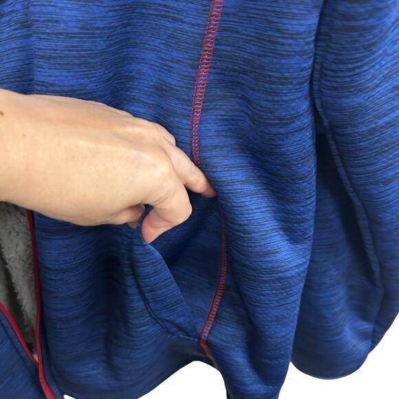 Sporty Fanwear Zip Jacket NFL Giants Sherpa‎ Blue GIII Size L - Picture 3 of 9